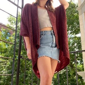 long knit shawl - perf for fall